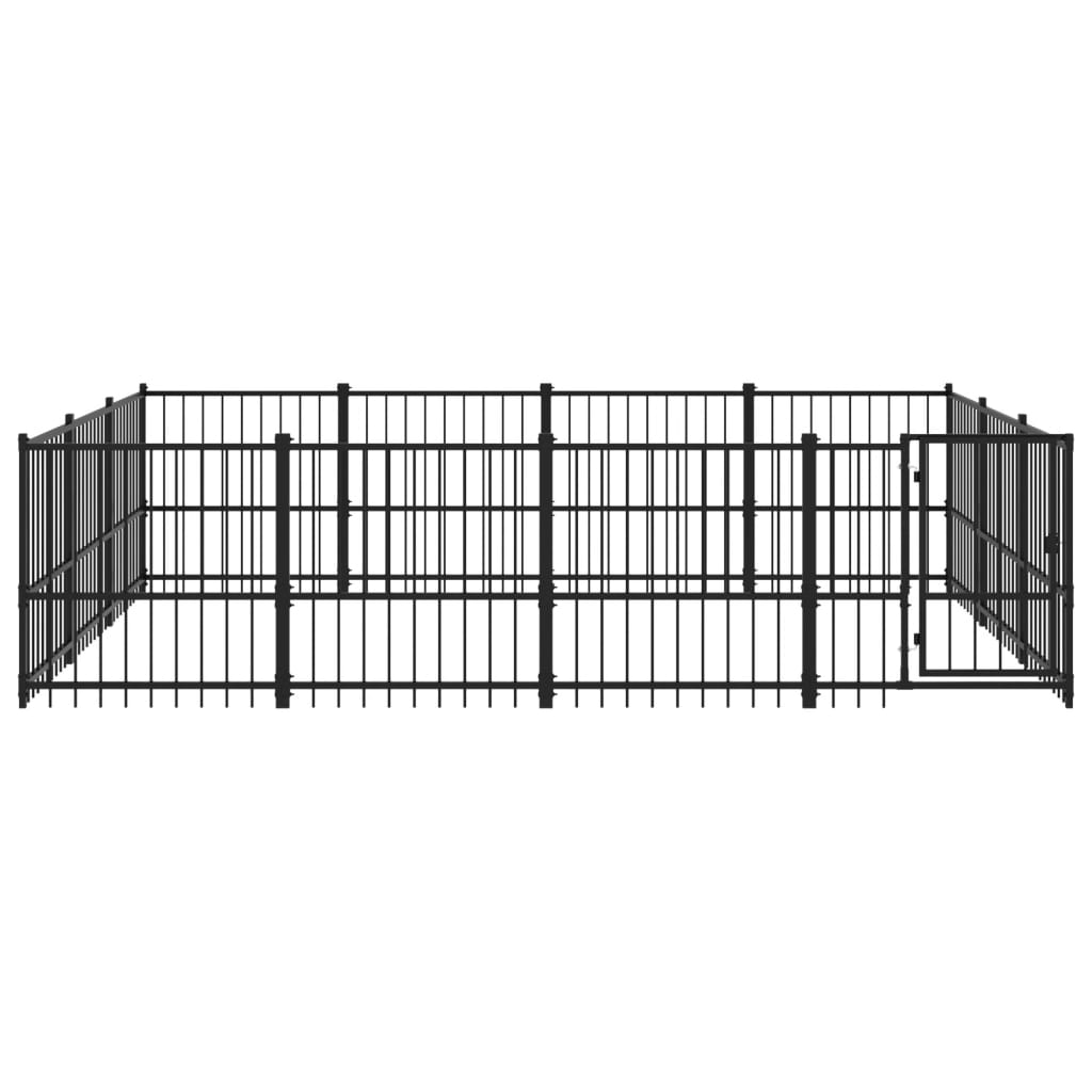 Utendørs hundegård stål 11,58 m²