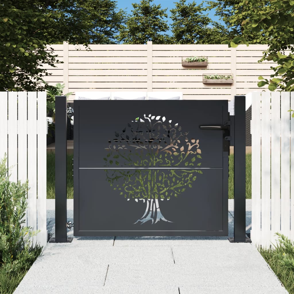 Hageport antrasitt 100x75 cm ståltredesign