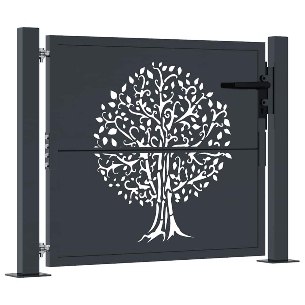 Hageport antrasitt 100x100 cm ståltredesign
