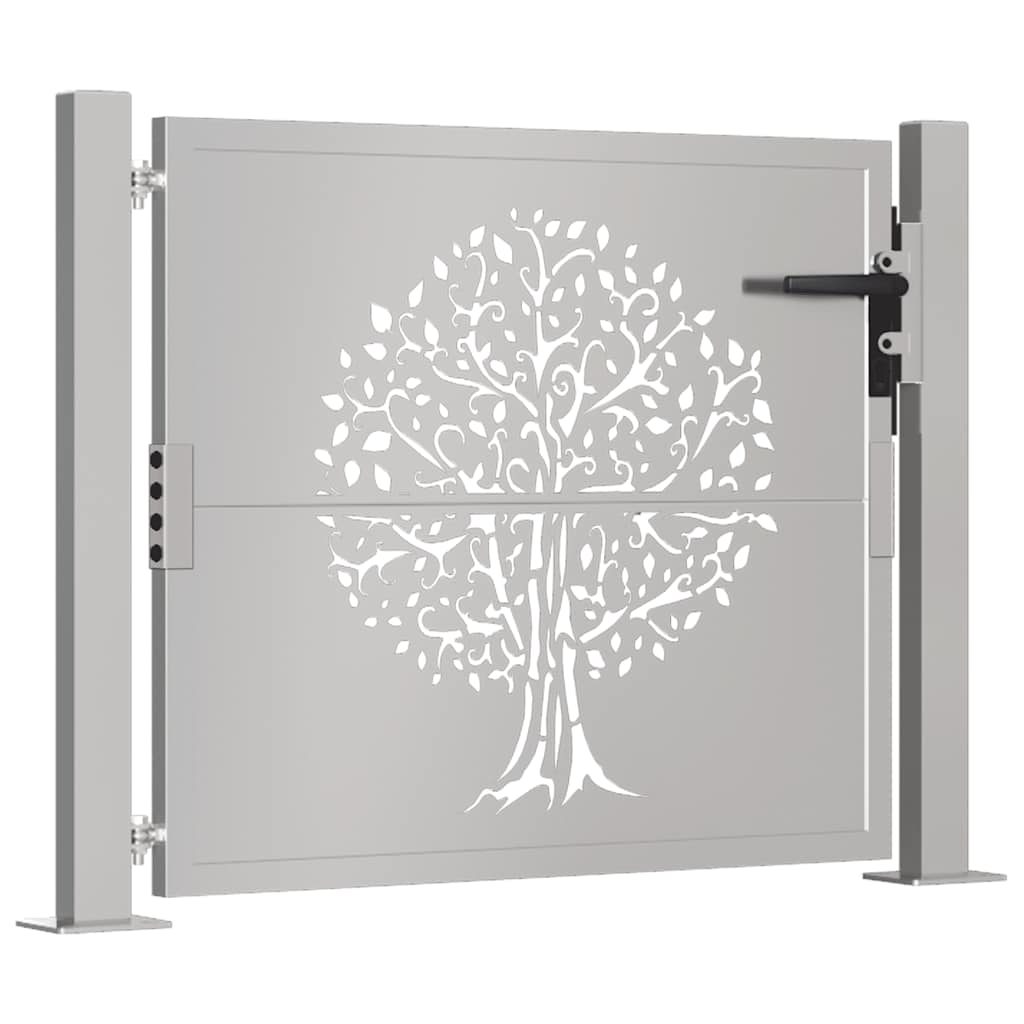 Hageport 100x75 cm cortenstål tredesign