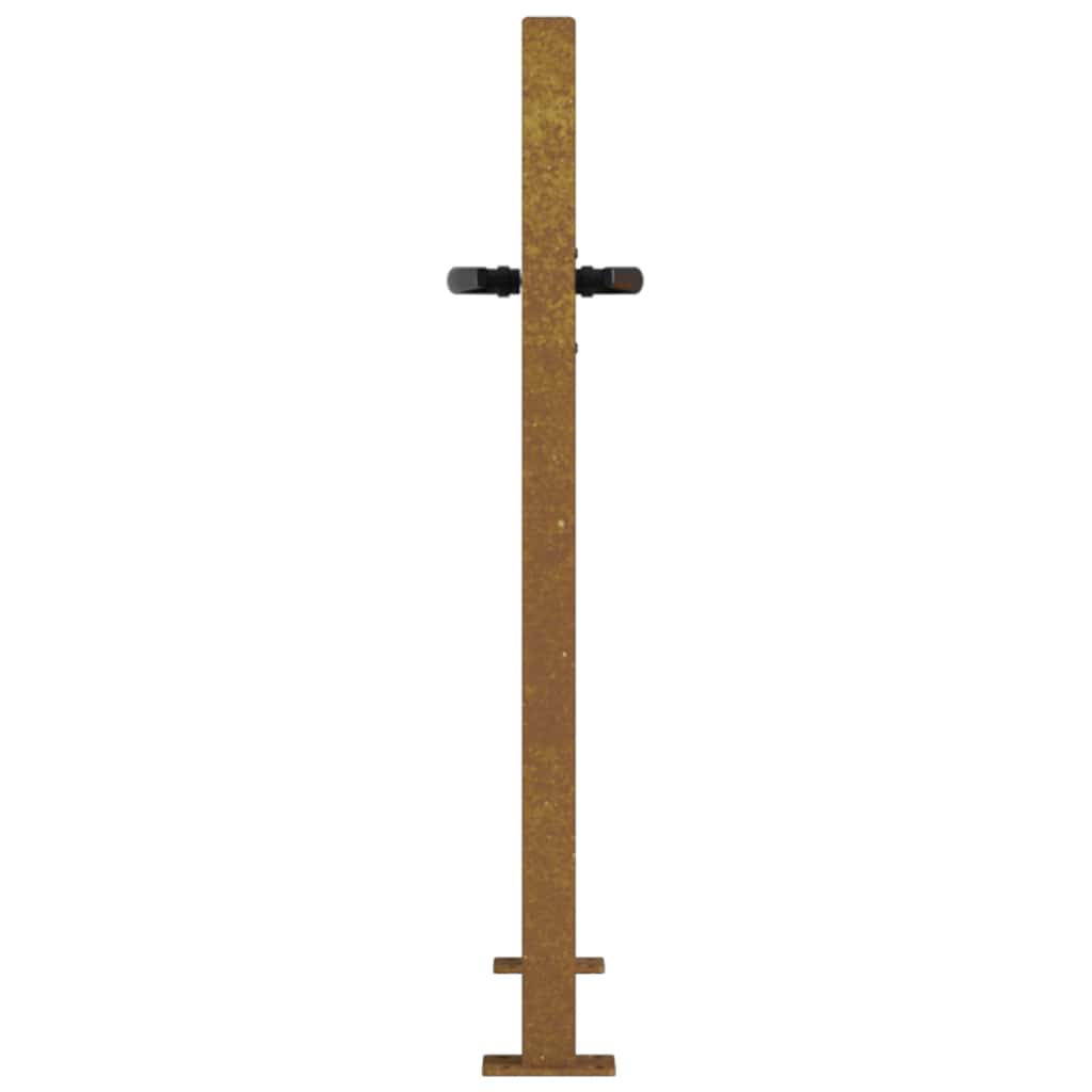Hageport 100x75 cm cortenstål tredesign