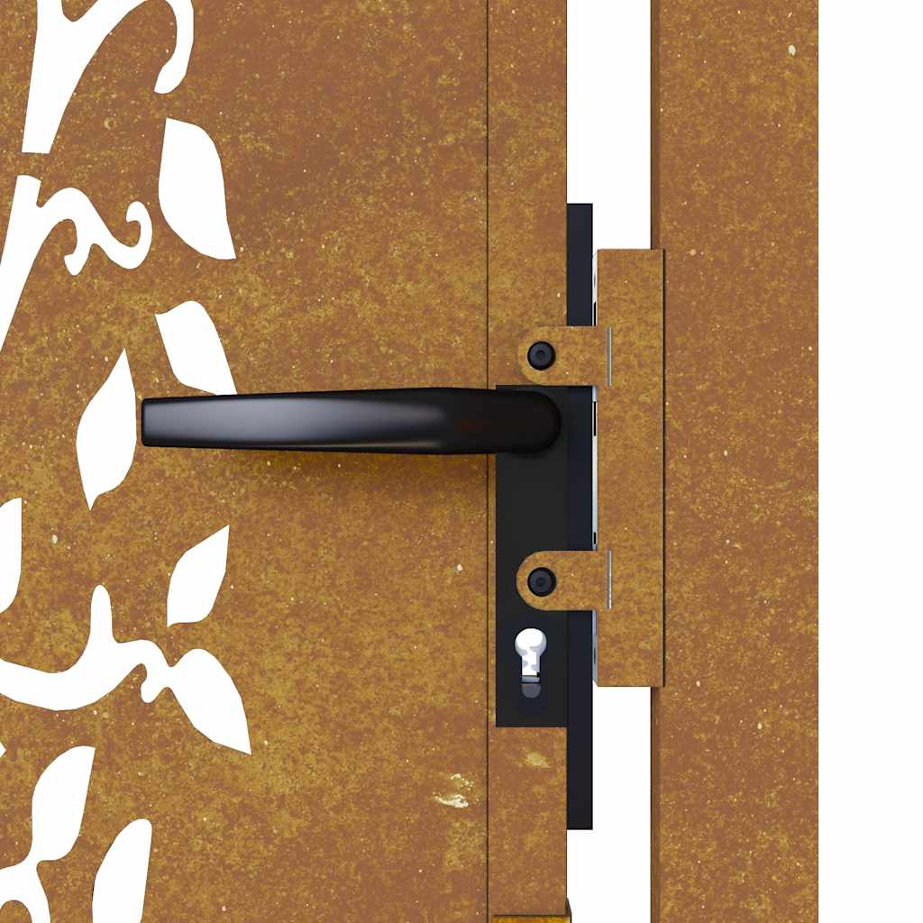 Hageport 100x150 cm cortenstål tredesign