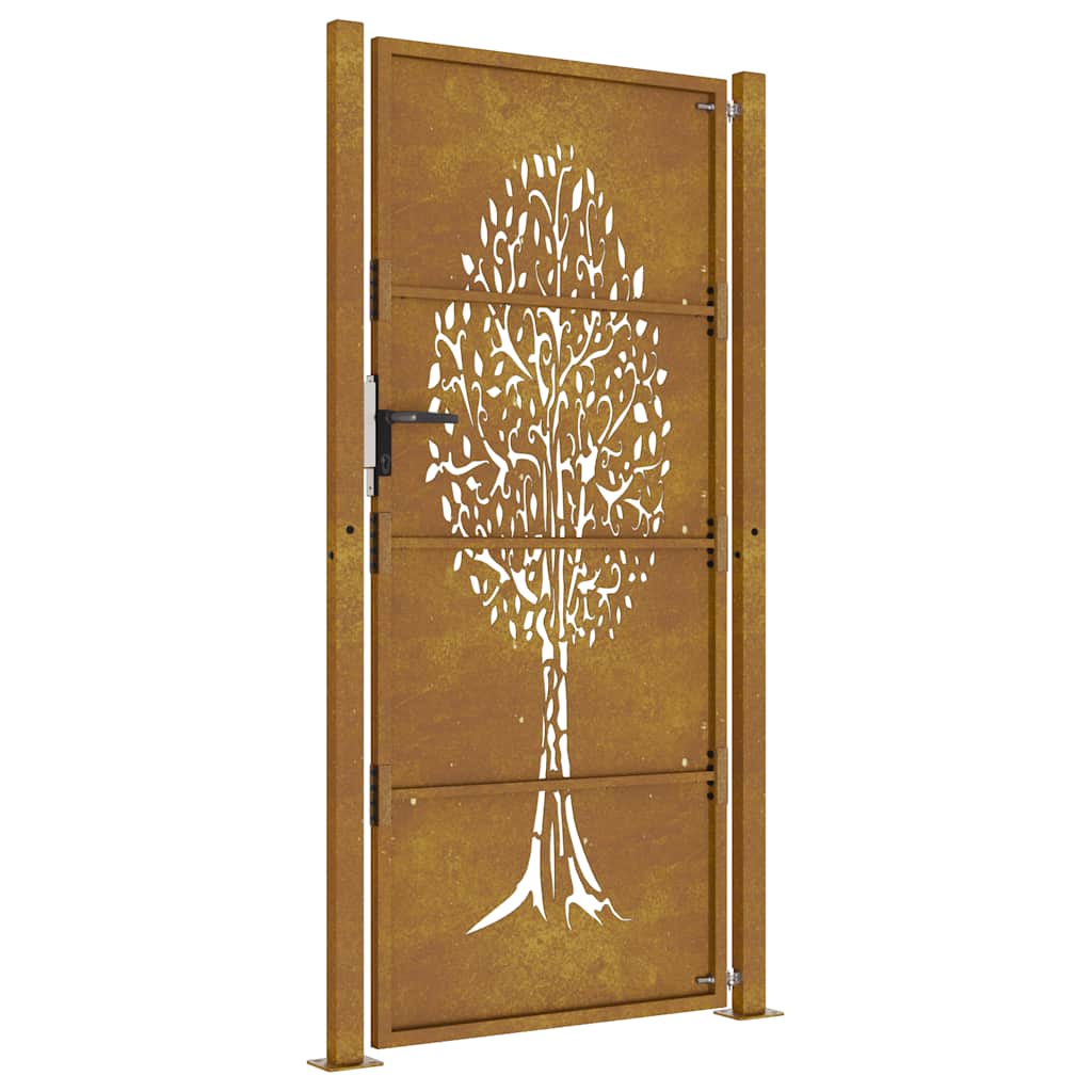 Hageport 100x175 cm cortenstål tredesign vidaXL