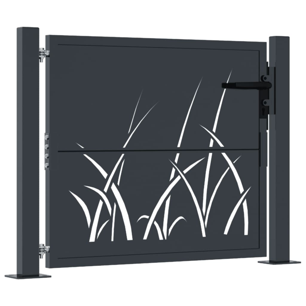 Hageport antrasitt 100x75 cm stål gressdesign
