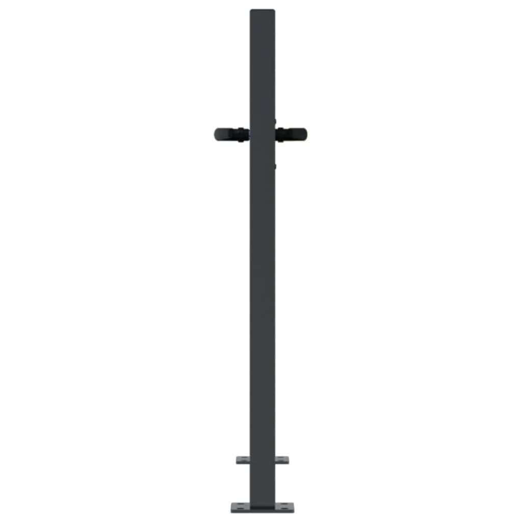Hageport antrasitt 100x75 cm stål gressdesign