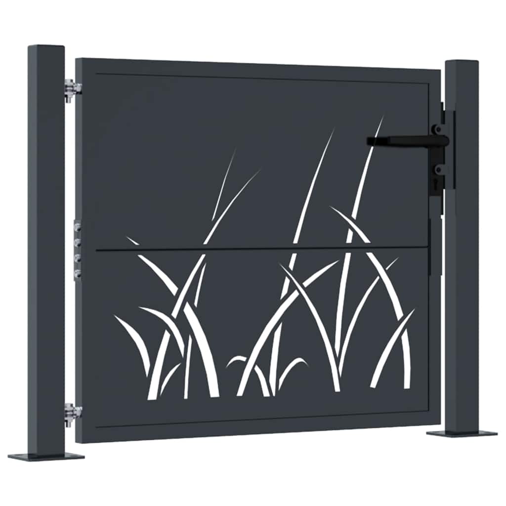 Hageport antrasitt 100x100 cm stålgressdesign