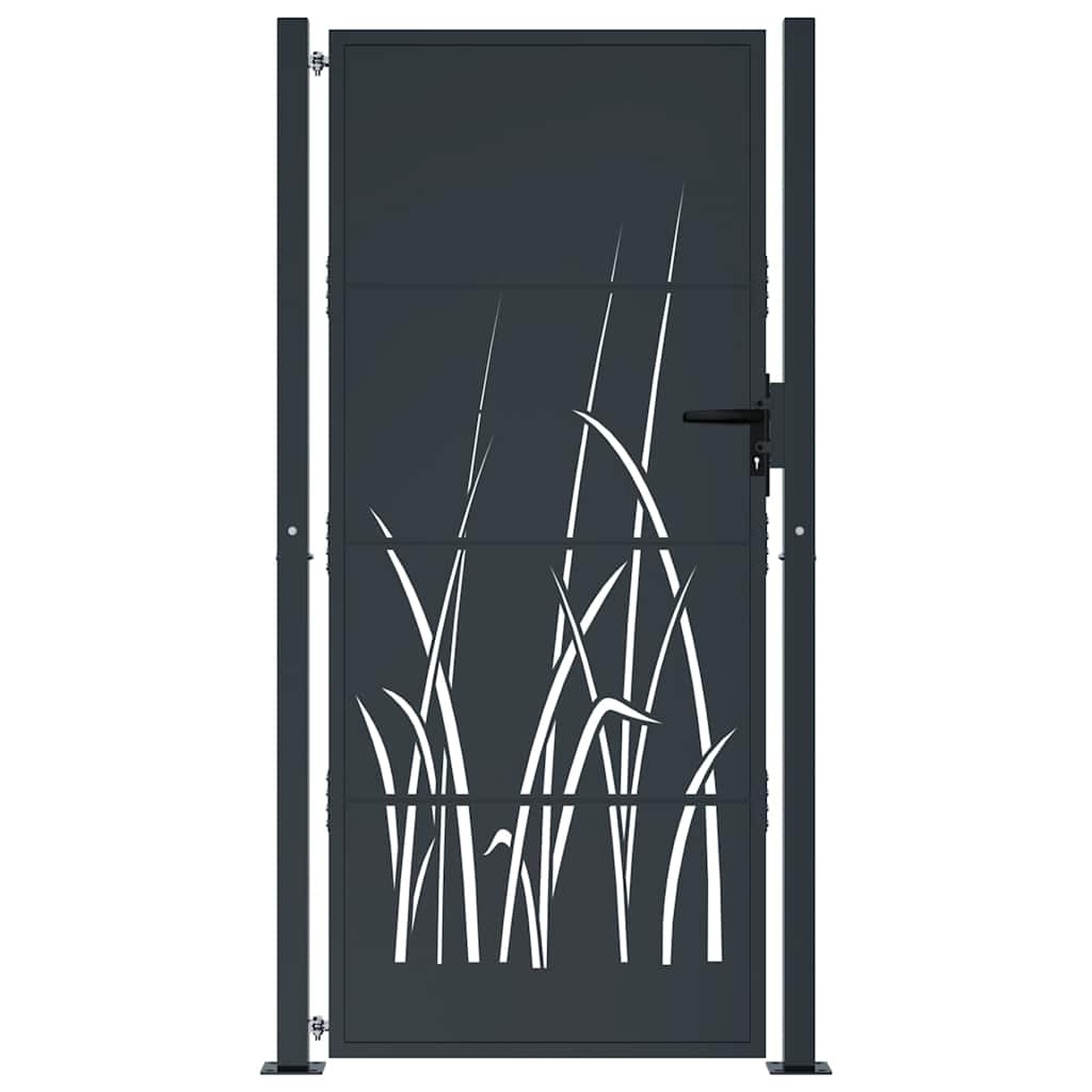 Hageport antrasitt 100x175 cm stålgressdesign
