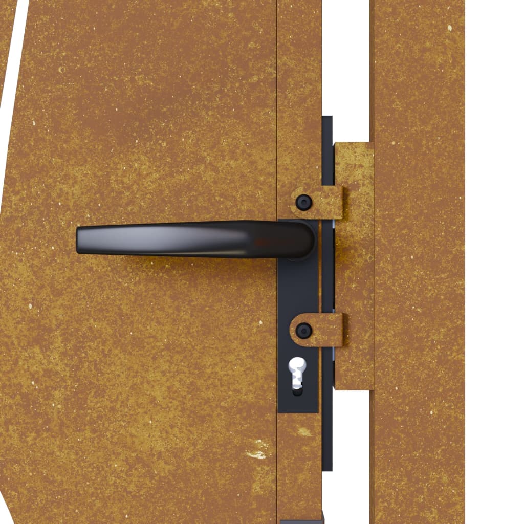 Hageport 100x75 cm cortenstål gressdesign