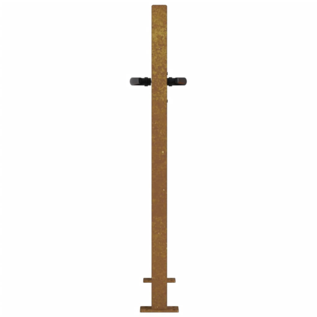 Hageport 100x75 cm cortenstål bambusdesign