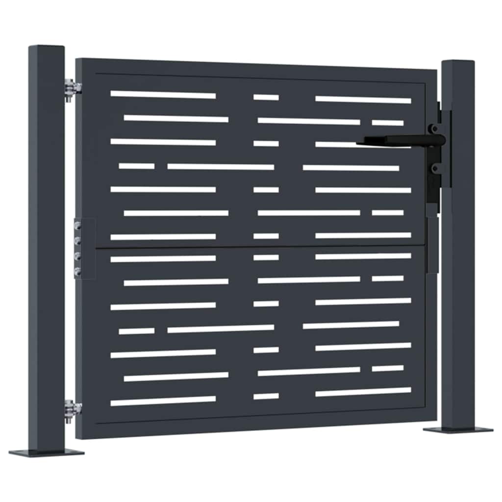 Hageport antrasitt 100x75 cm stål firkantet design