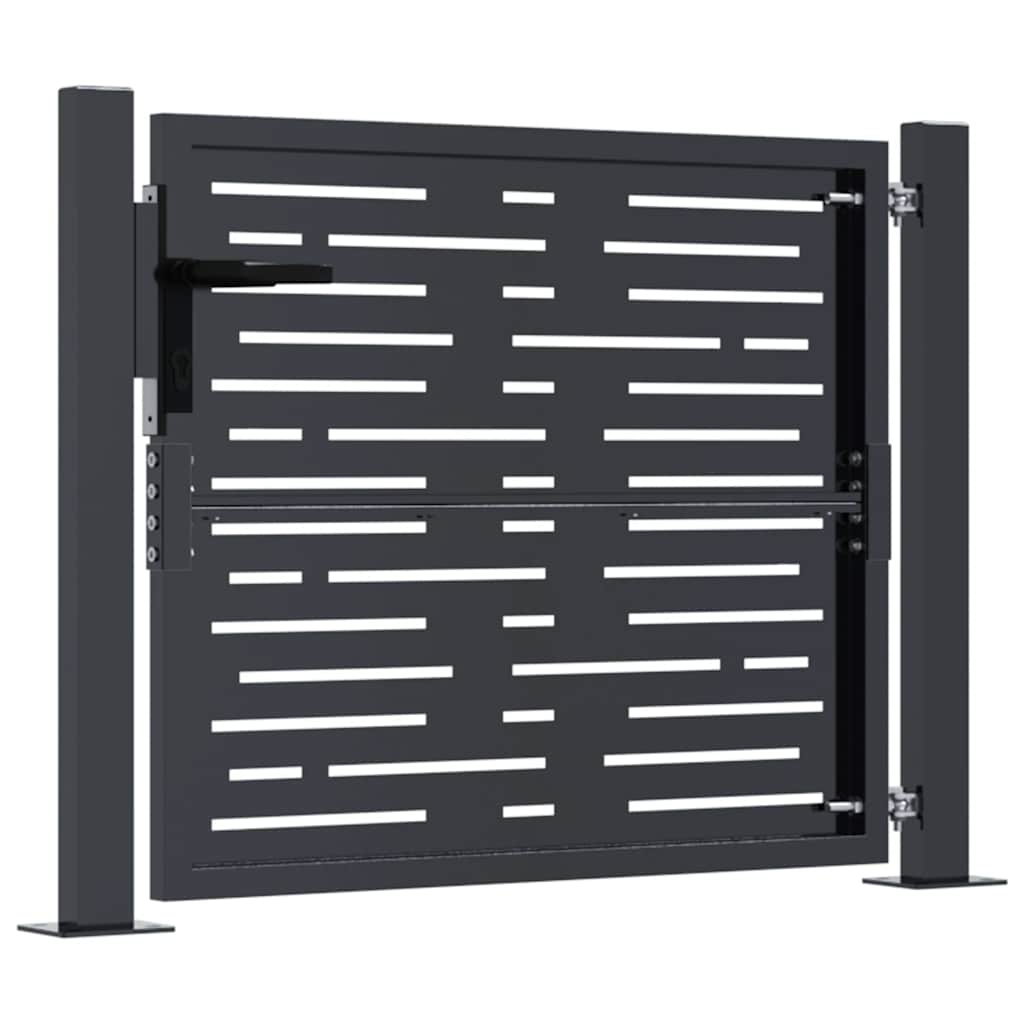 Hageport antrasitt 100x75 cm stål firkantet design