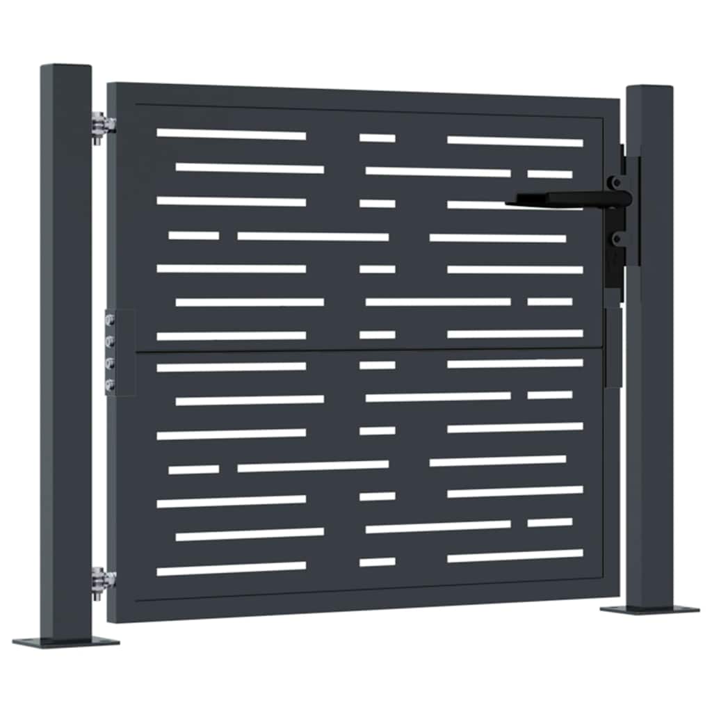 Hageport antrasitt 100x100 cm stål firkantet design