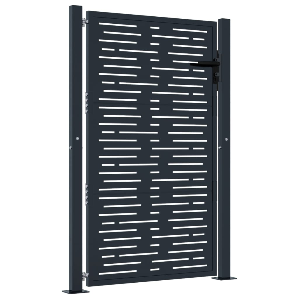 Hageport antrasitt 100x150 cm stål firkantet design