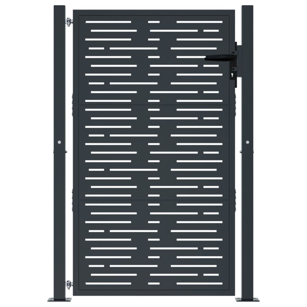 Hageport antrasitt 100x150 cm stål firkantet design
