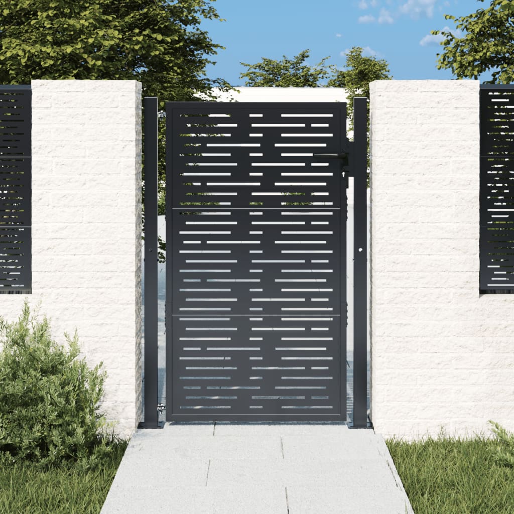 Hageport antrasitt 100x150 cm stål firkantet design