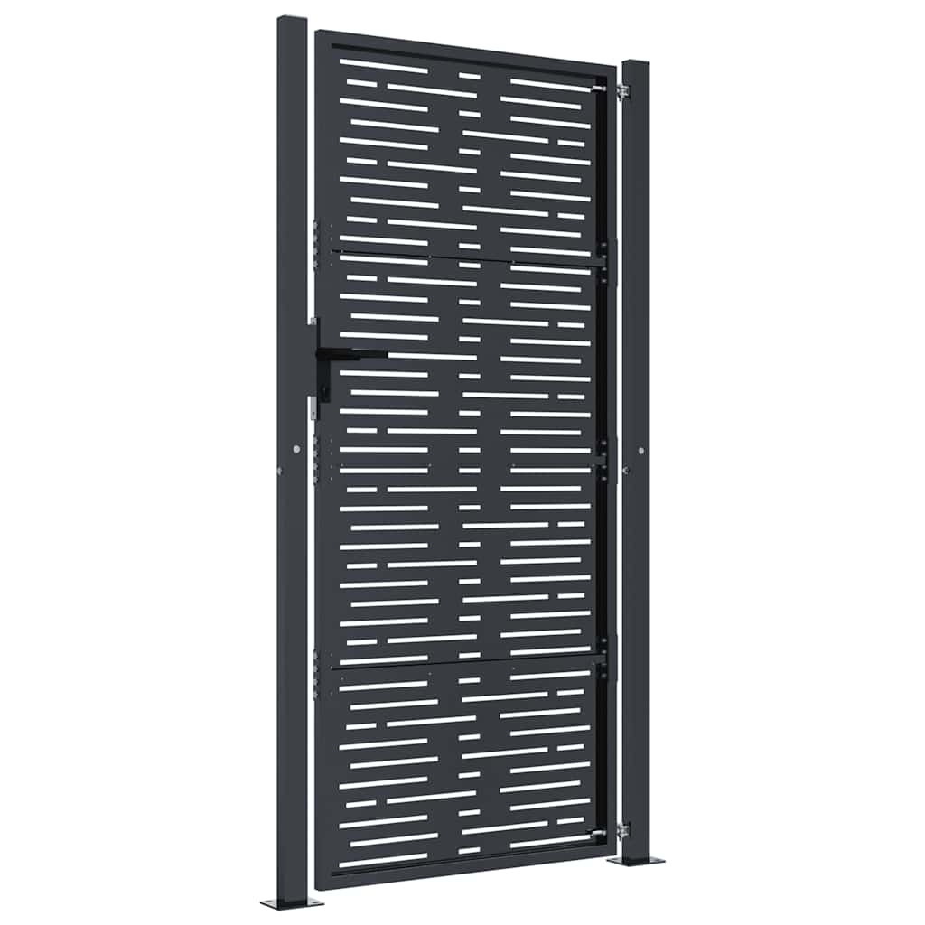 Hageport antrasitt 100x200 cm stål firkantet design