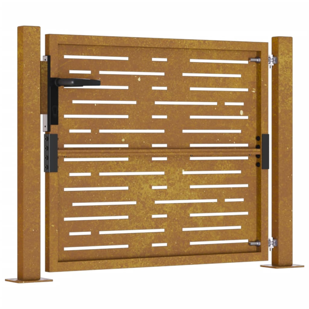 Hageport 100x75 cm cortenstål firkantet design