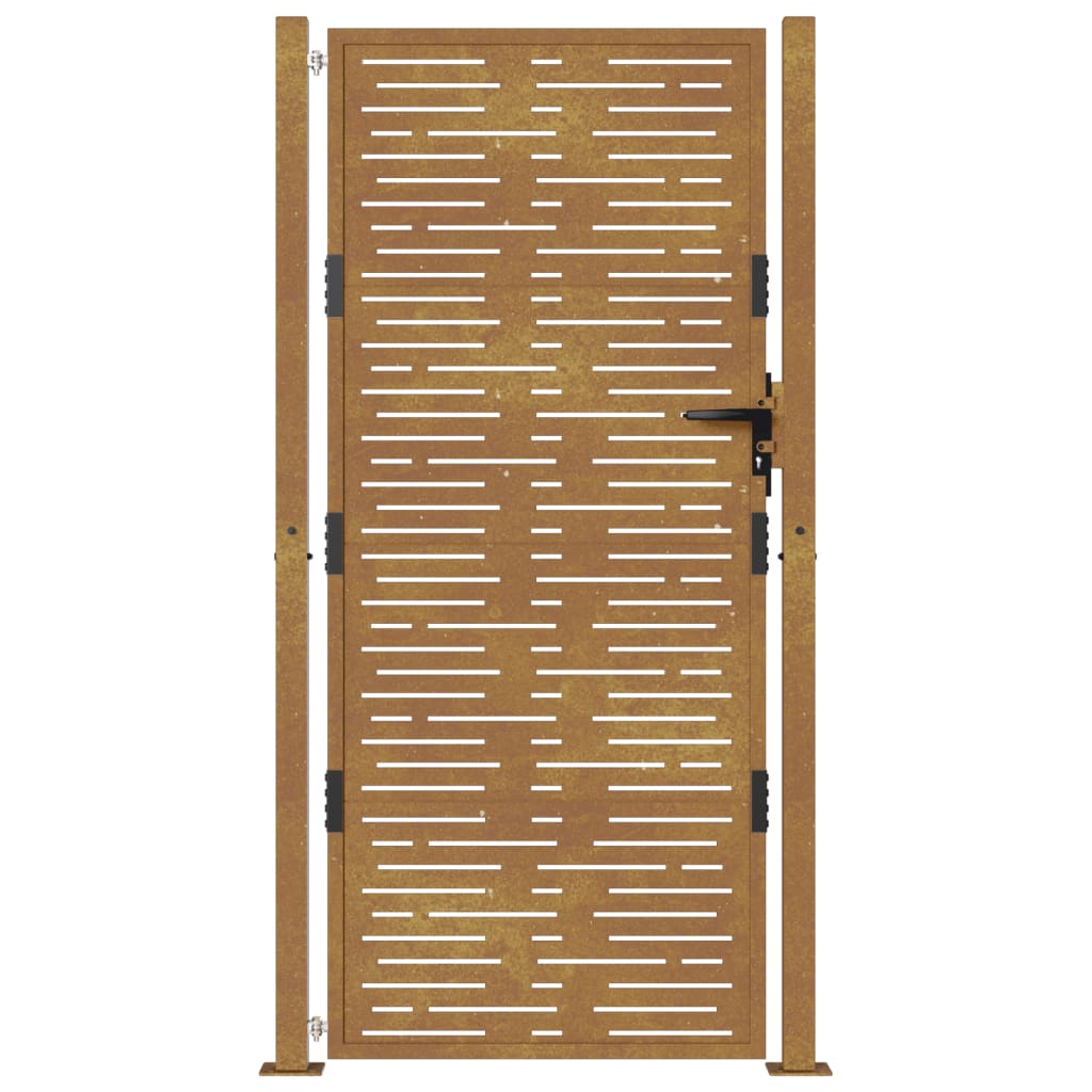 Hageport 100x175 cm cortenstål firkantet design