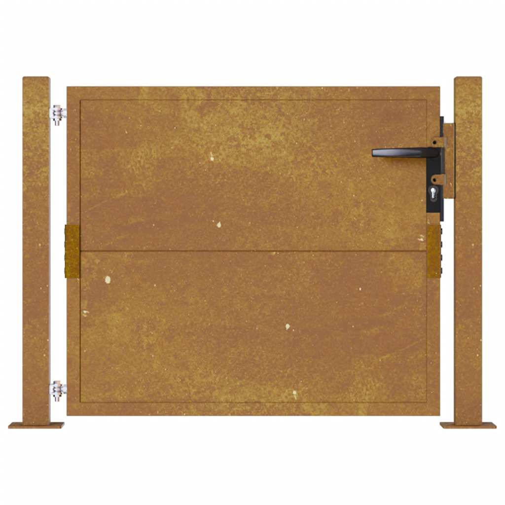 Hageport 100x75 cm cortenstål