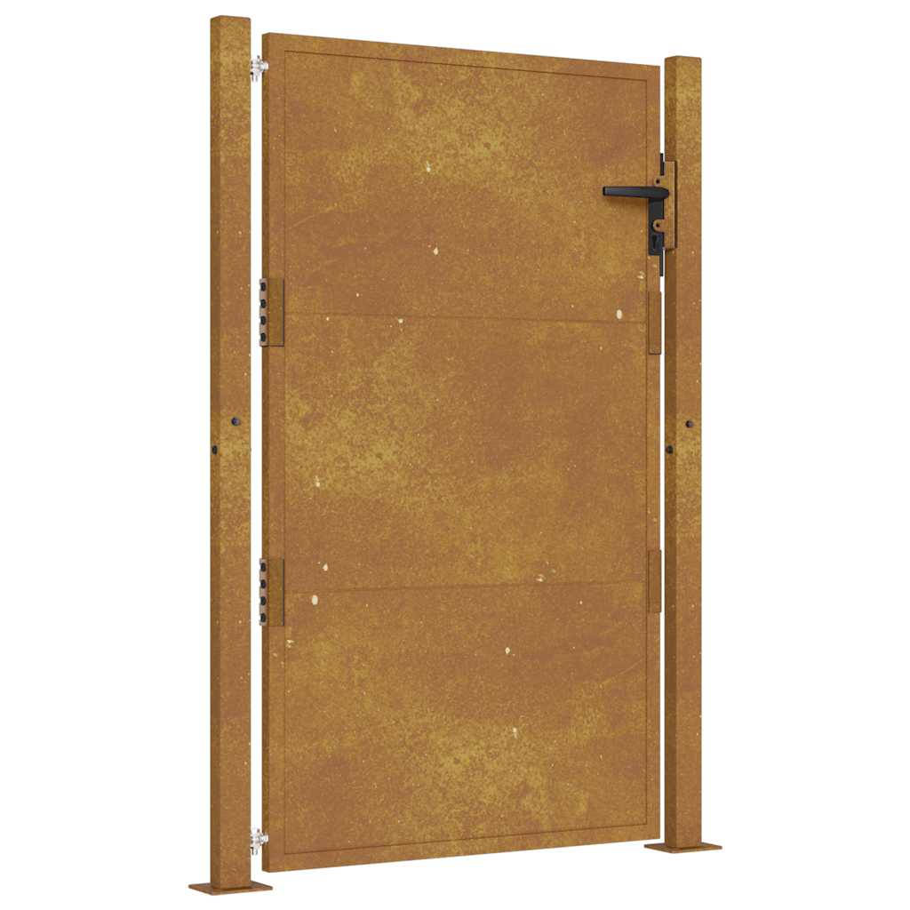 Hageport 100x125 cm cortenstål