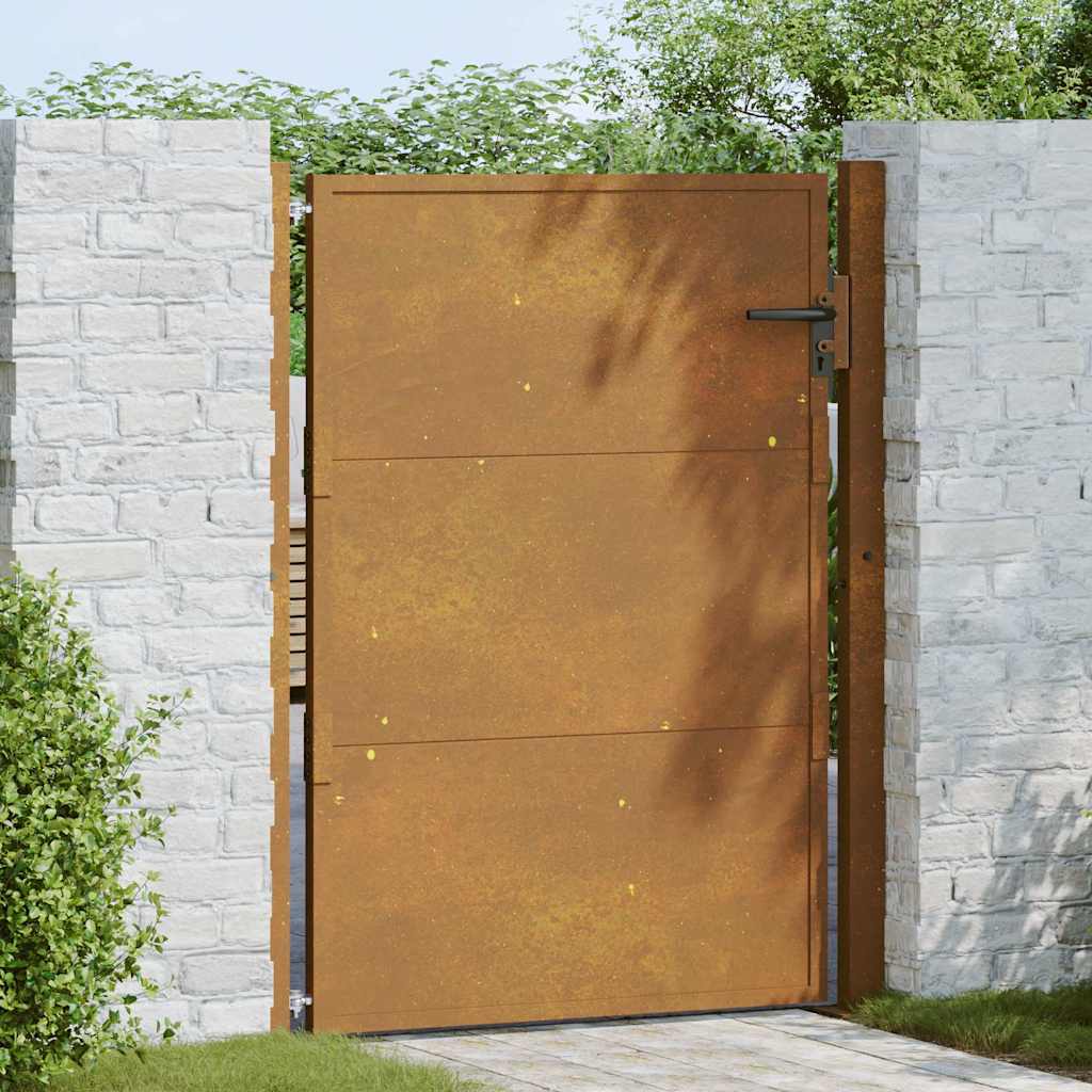 Hageport 100x125 cm cortenstål