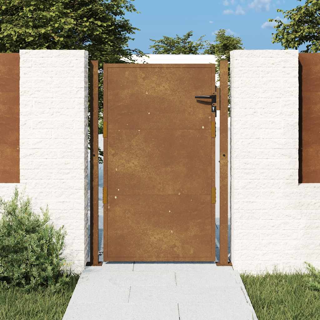 Hageport 100x125 cm cortenstål