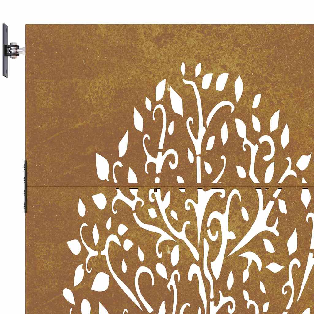Hageport 85x100 cm cortenstål tredesign