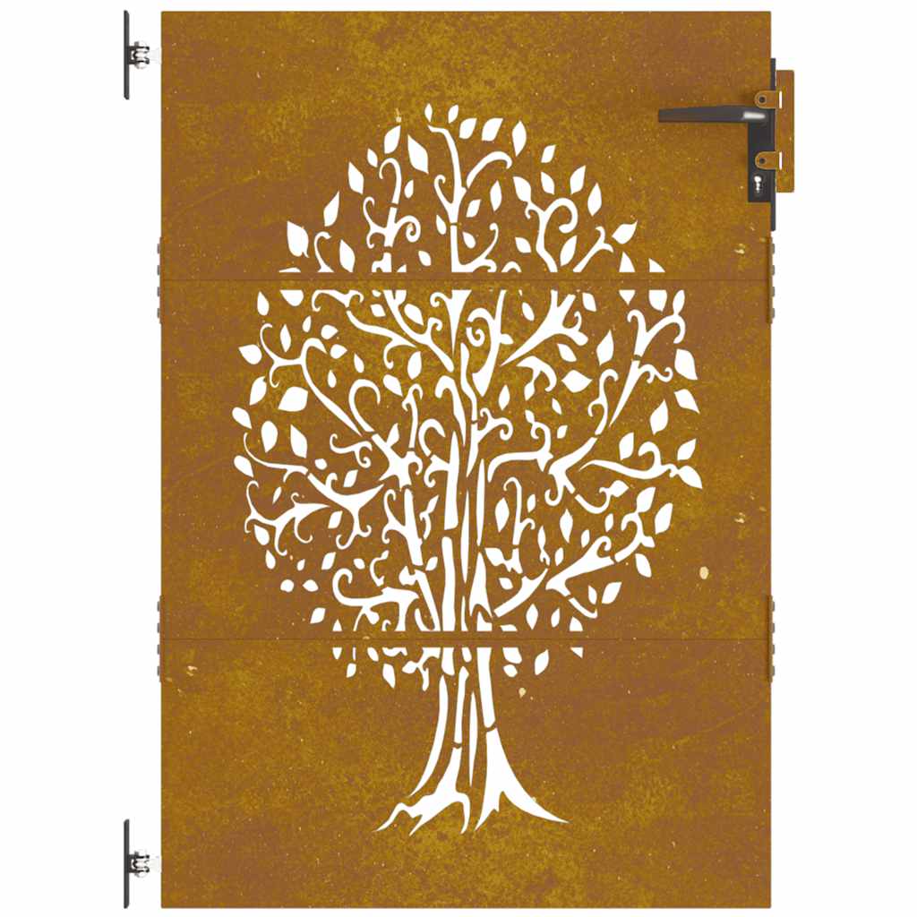 Hageport 85x125 cm cortenstål tredesign