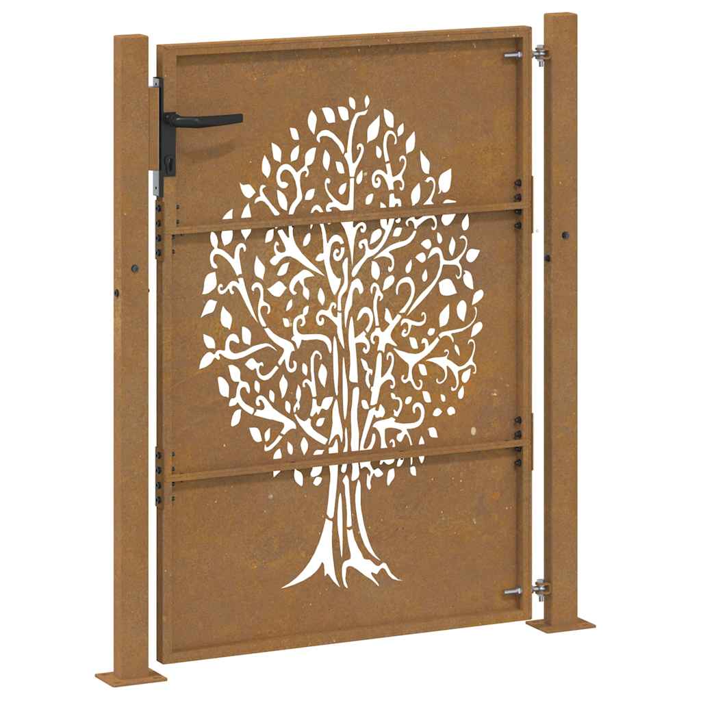 Hageport 100x150 cm cortenstål tredesign