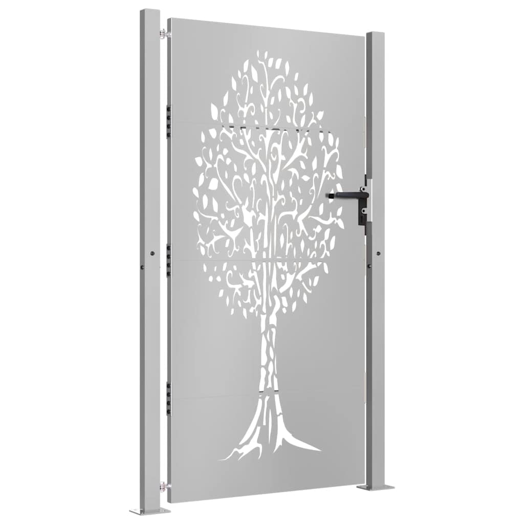 Hageport 100x200 cm cortenstål tredesign