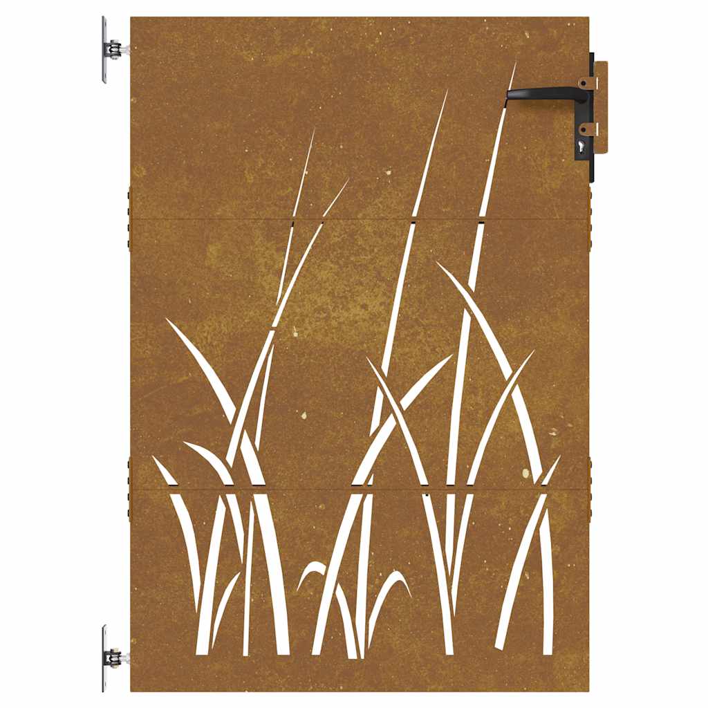 Hageport 85x125 cm cortenstål gressdesign