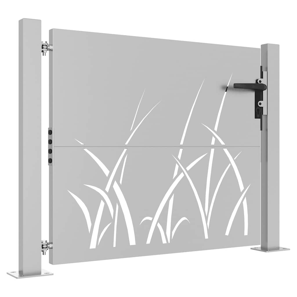 Hageport 100x100 cm cortenstål gressdesign