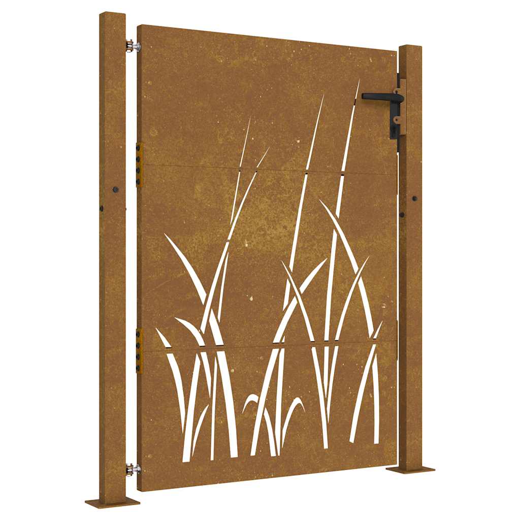 Hageport 100x150 cm cortenstål gressdesign