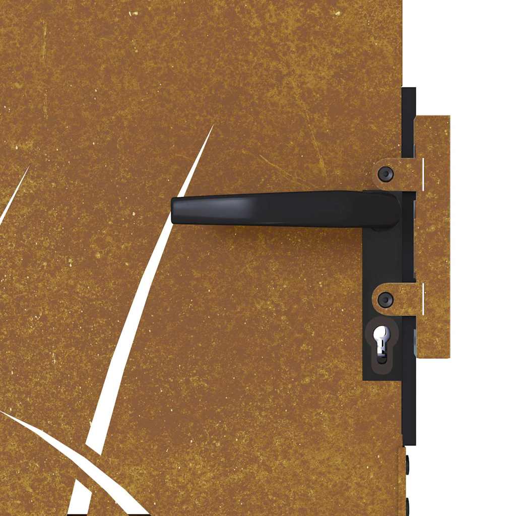 Hageport 100x150 cm cortenstål gressdesign