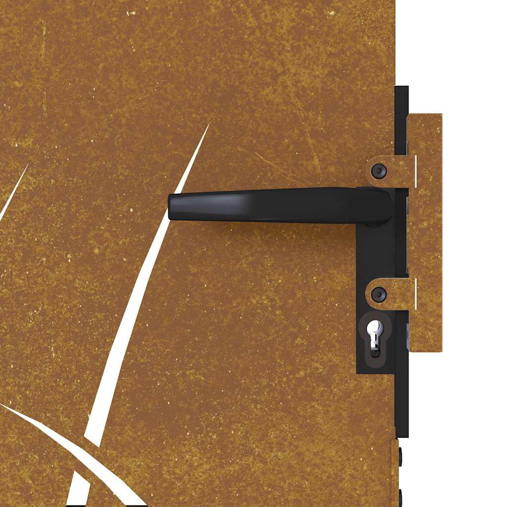 Hageport 100x175 cm cortenstål gressdesign