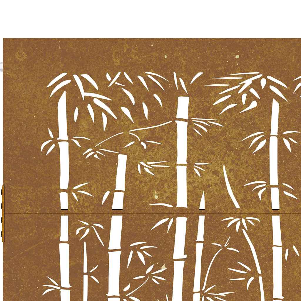 Hageport 85x75 cm cortenstål bambusdesign