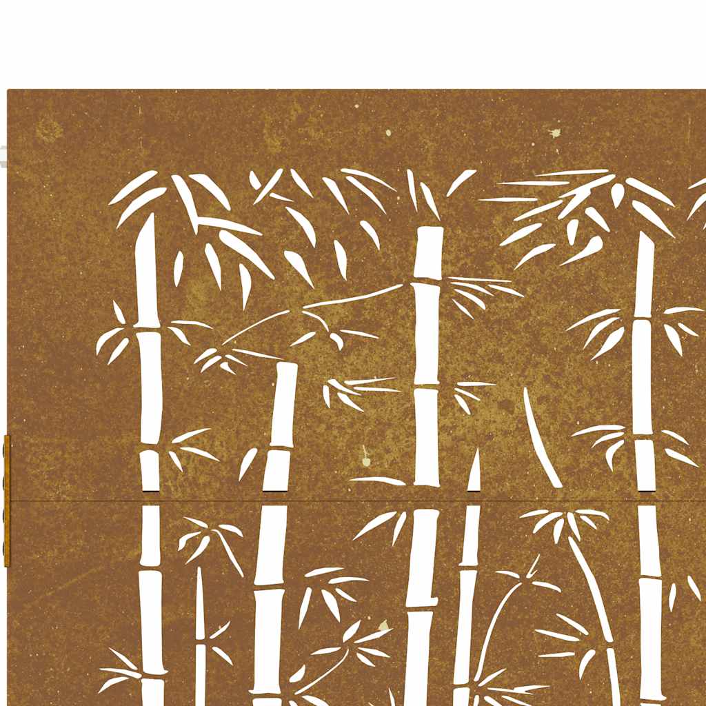 Hageport 100x75 cm cortenstål bambusdesign