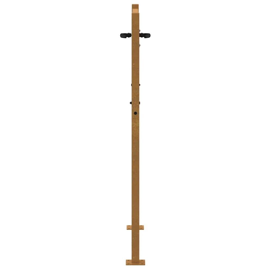 Hageport 100x125 cm cortenstål bambusdesign