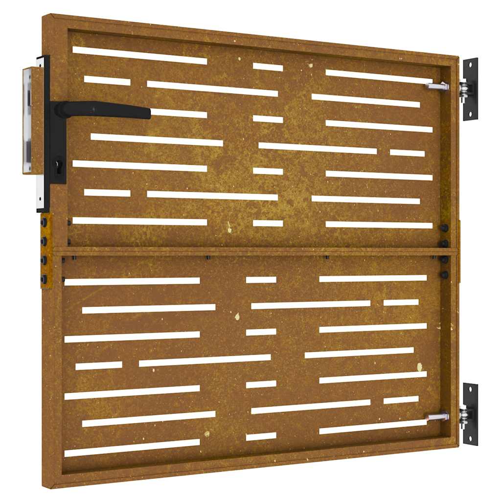 Hageport 85x75 cm cortenstål firkantet design