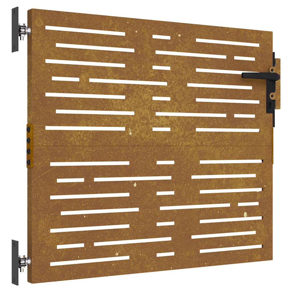 Hageport 85x100 cm cortenstål firkantet design