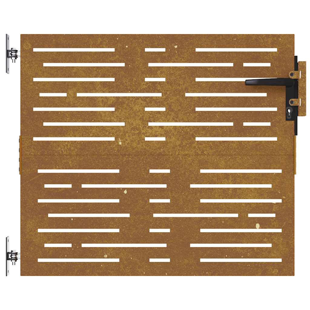 Hageport 85x100 cm cortenstål firkantet design