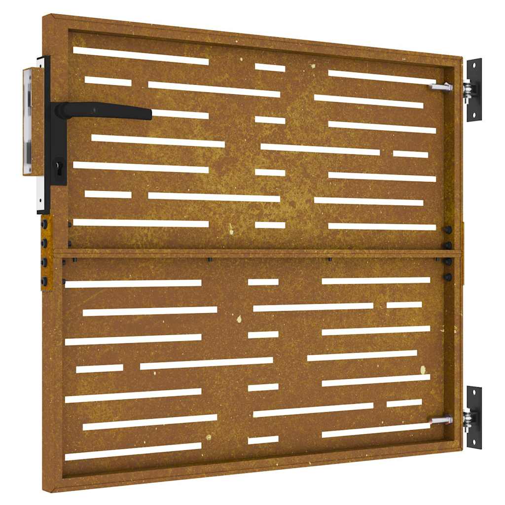 Hageport 85x100 cm cortenstål firkantet design