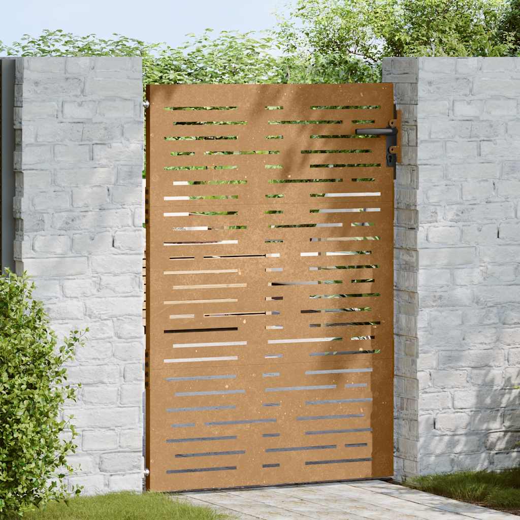 Hageport 85x150 cm cortenstål firkantet design