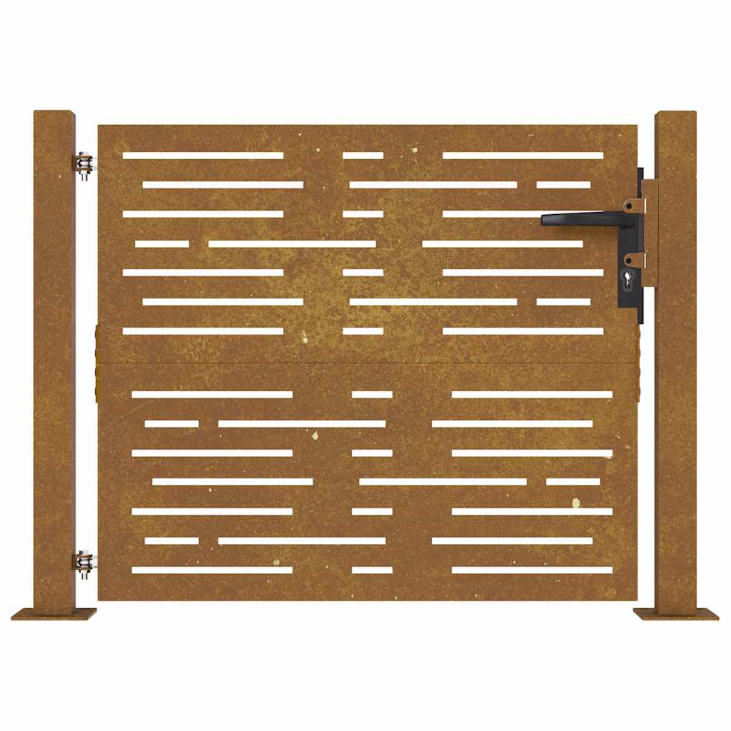 Hageport 100x75 cm cortenstål firkantet design