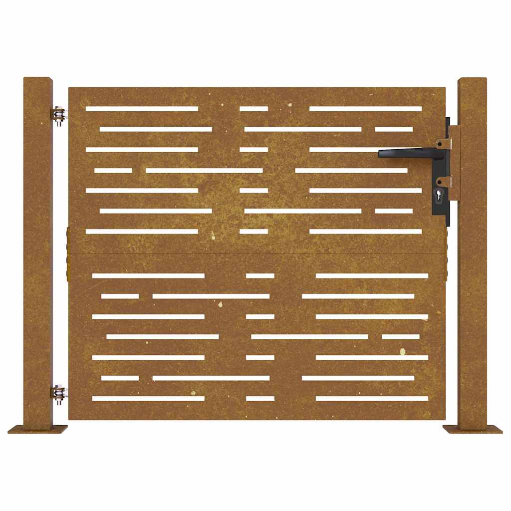 Hageport 100x100 cm cortenstål firkantet design