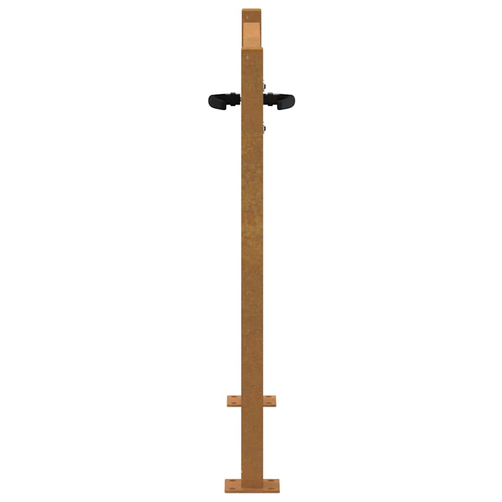 Hageport 100x100 cm cortenstål firkantet design