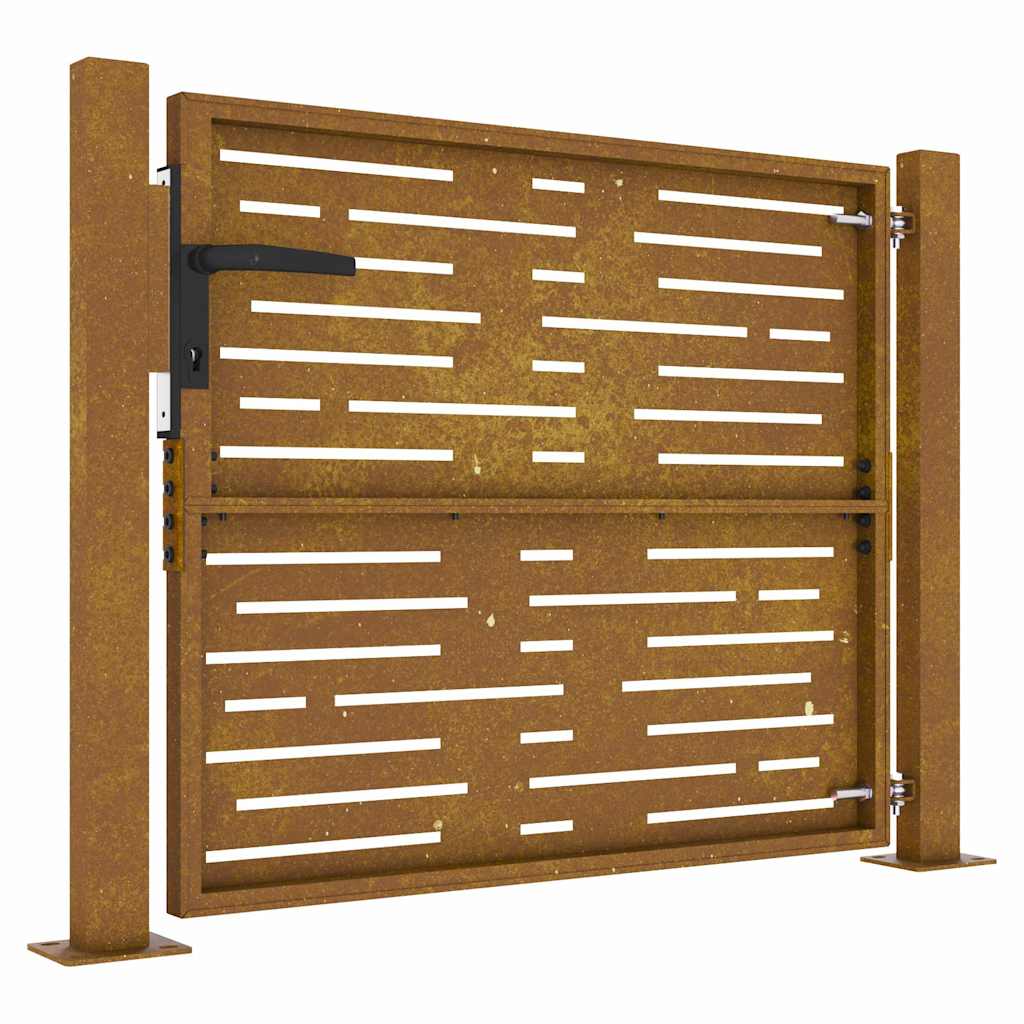 Hageport 100x100 cm cortenstål firkantet design
