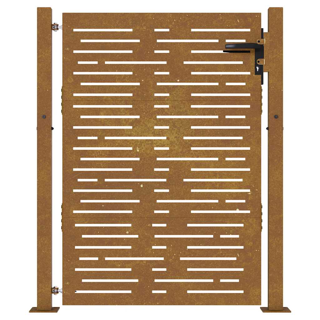 Hageport 100x125 cm cortenstål firkantet design