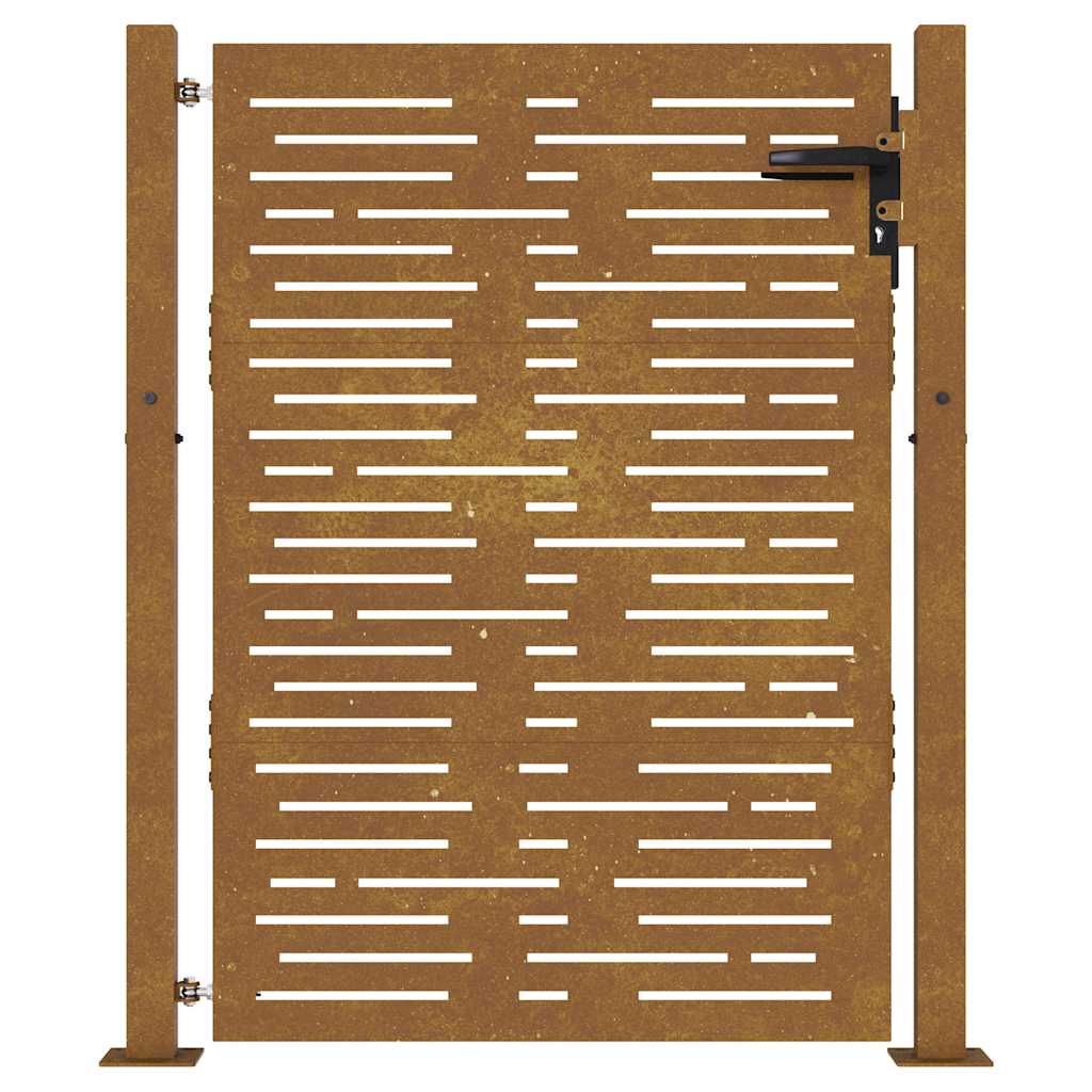 Hageport 100x150 cm cortenstål firkantet design