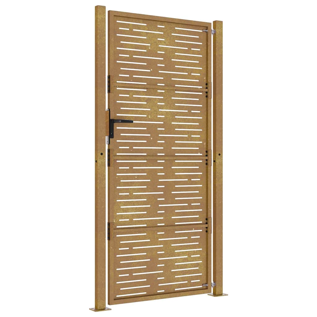 Hageport 100x175 cm cortenstål firkantet design